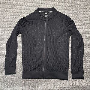 Victoria’s Secret Victoria Sport Mesh Jacket Full Zip Black Gym bomber Size Sm